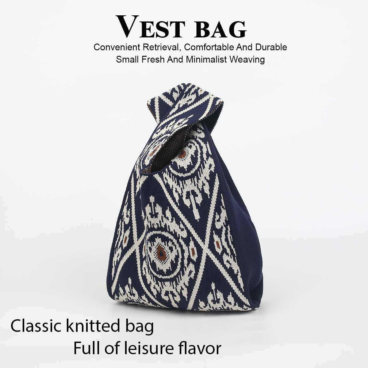 Ethnic Fashion Book - Bohemian Ethnic Style Knitted Handbag, Carry