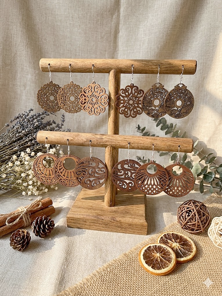 Ethnic Wear In Fashion - 6 Pairs/Set, Elegant Women's Earring Set,