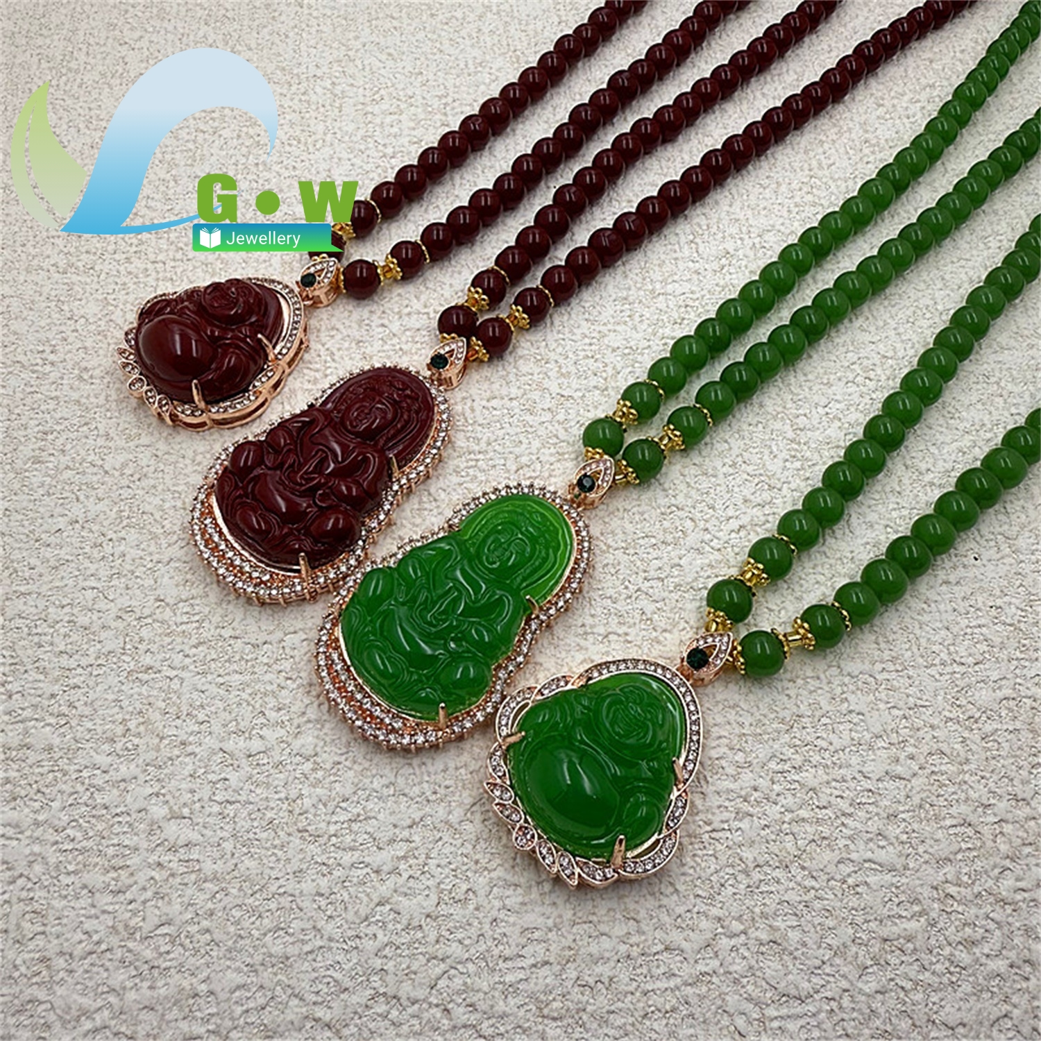 Ethnic Fashion Book - Vintage Ethnic Style Chalcedony Guanyin Buddha