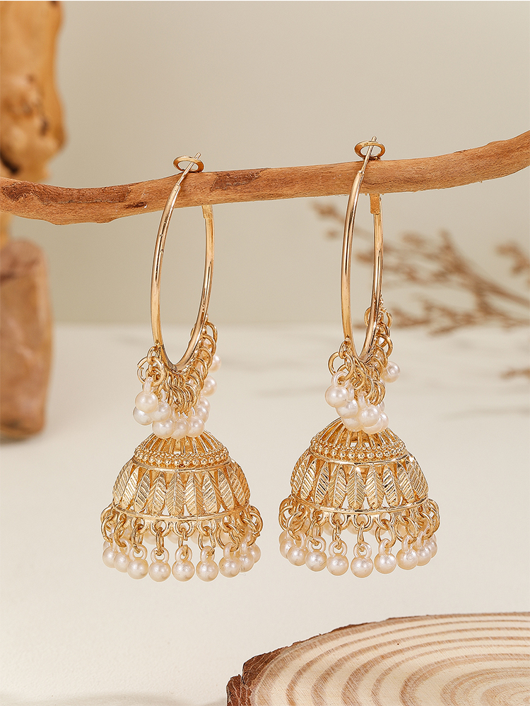 Ethnic Wear In Fashion - 1 Pair of Fashionable Hoop Earrings,