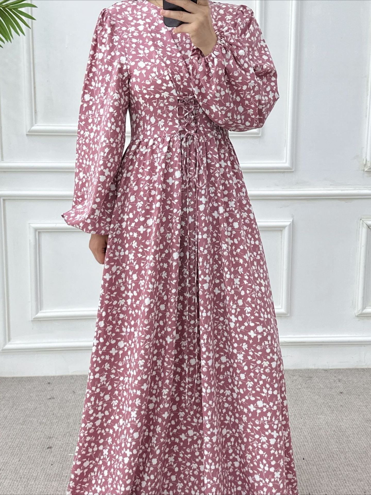 Jalabiya Women Arabic - Eid Women Dress Muslim Abaya Print