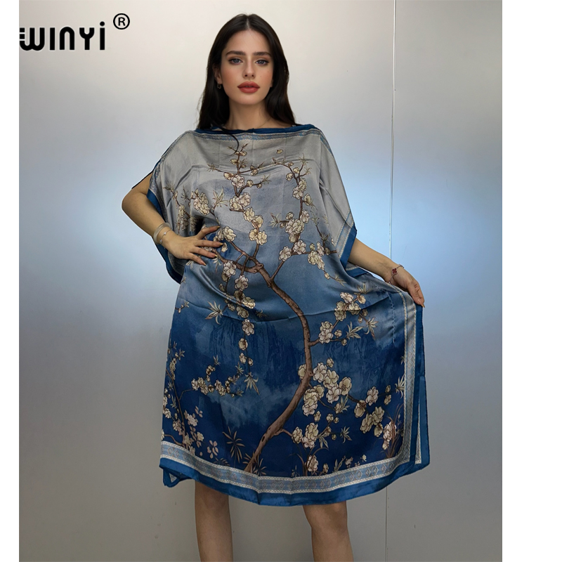 Ethnic Gown - WINYI summer kaftan african dress beach