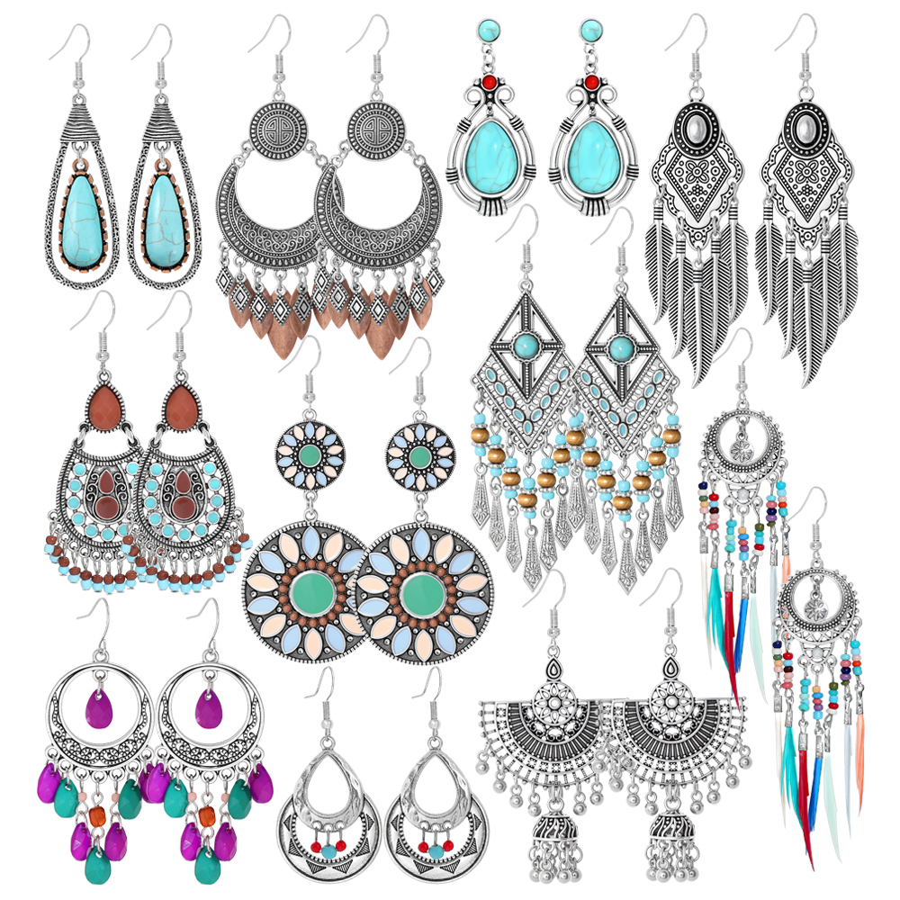 Ethnic Wear In Fashion - Ethnic Style Dangle Earrings Fringed Earrings