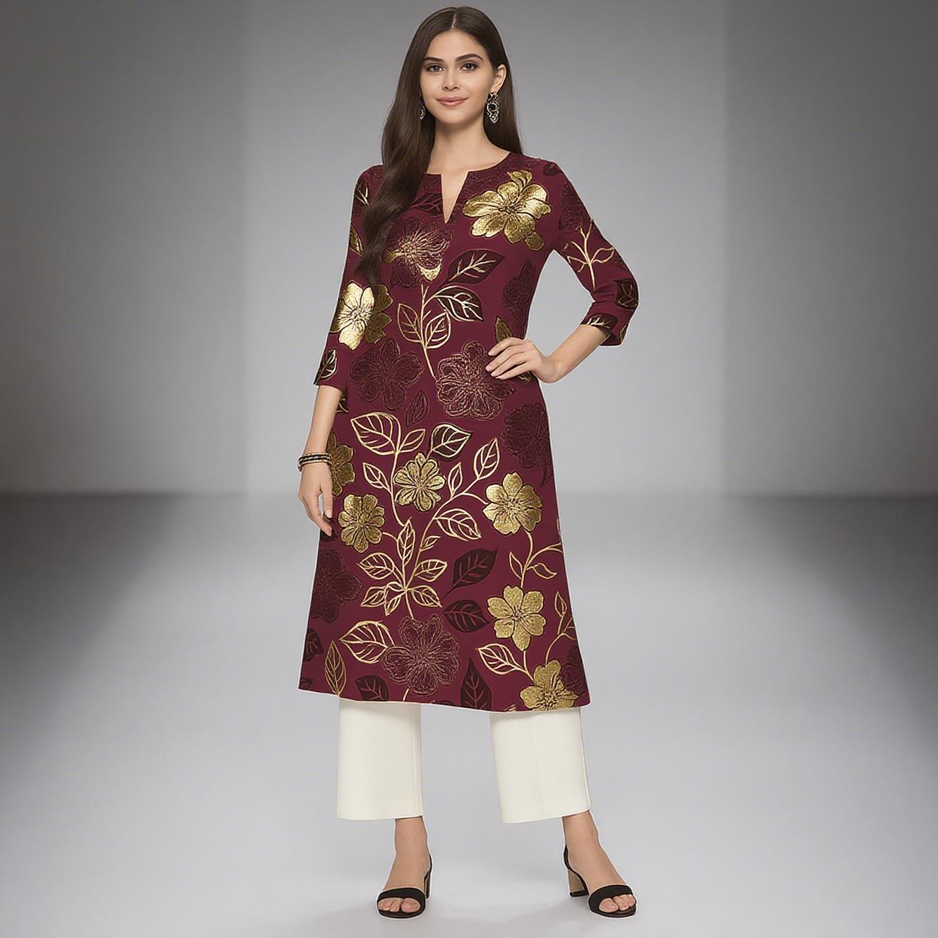 Muslim Women's Kurt Casual Fas - Ethnic Fashion Kurtis 리뷰 및 가격