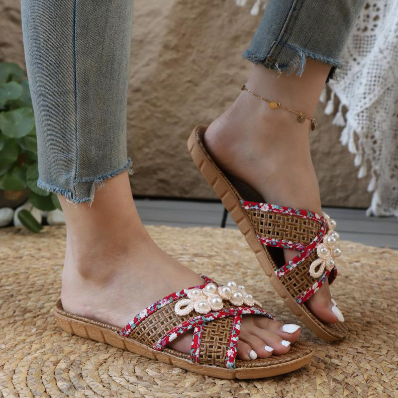 Bohemian Ethnic Woven Straw Fl - Ethnic Fashion Walk 리뷰 및 가격