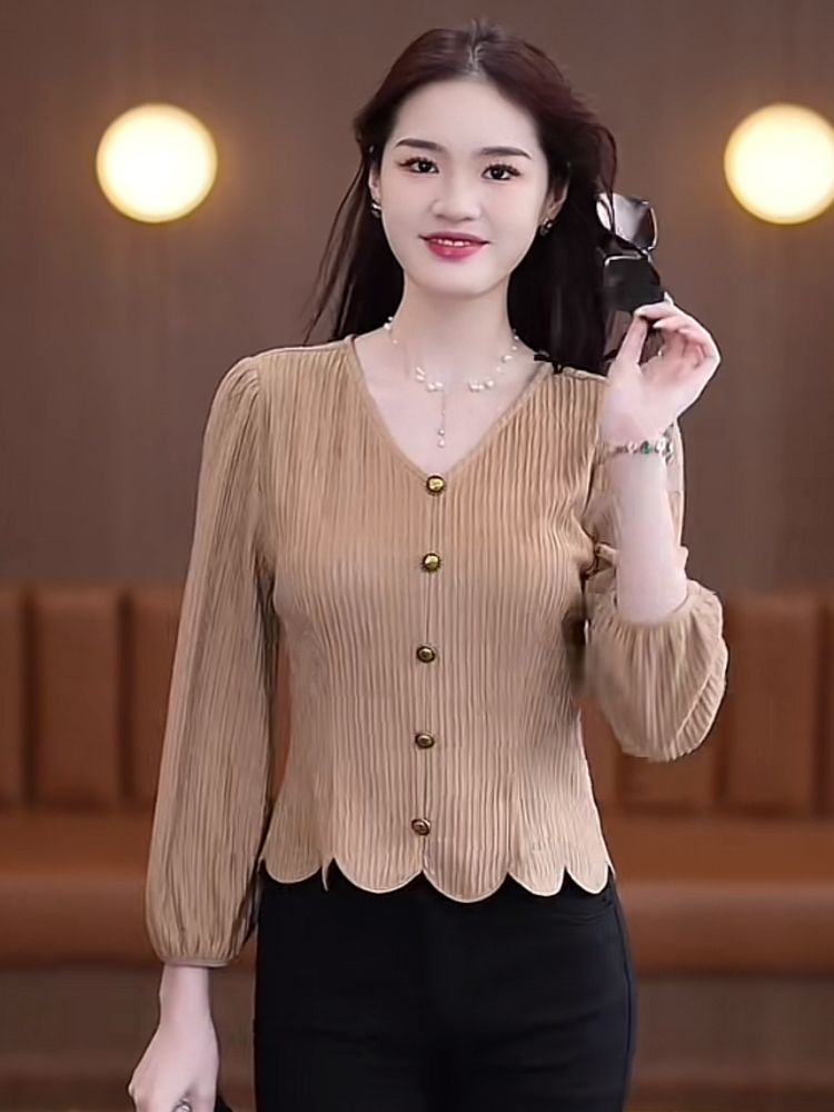 French Shirt Women Long-sleeve - Thai Silk Blouse 리뷰 및 가격