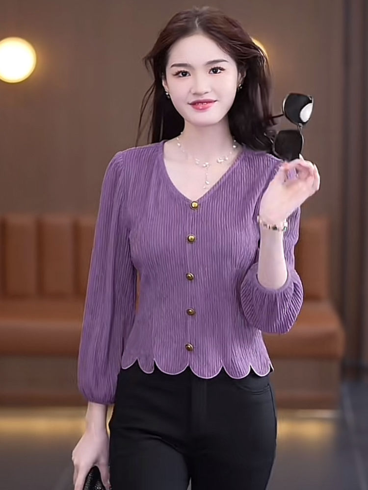 French Shirt Women Long-sleeve - Thai Silk Blouse 리뷰 및 가격