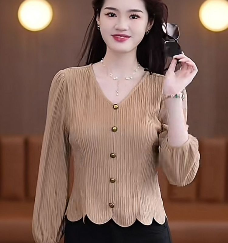 French Shirt Women Long-sleeve - Thai Silk Blouse 리뷰 및 가격