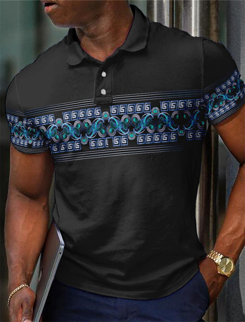 Retro Ethnic Style Polo Shirts - Men'S Ethnic Fashion Trends 리뷰 및 가격
