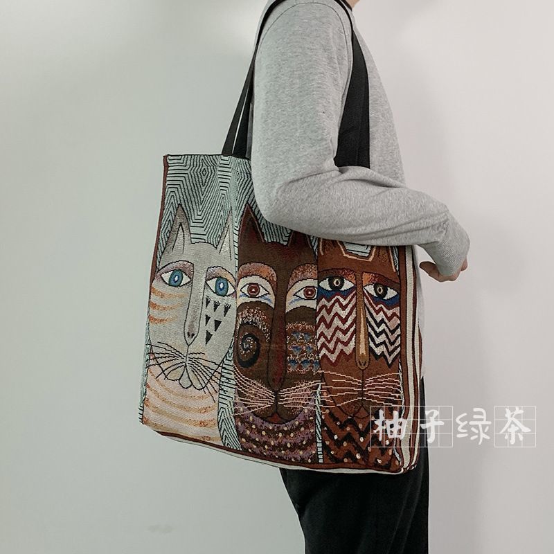 Boho Embroidered Canvas Tote B - Ethnic Fashion Book 리뷰 및 가격