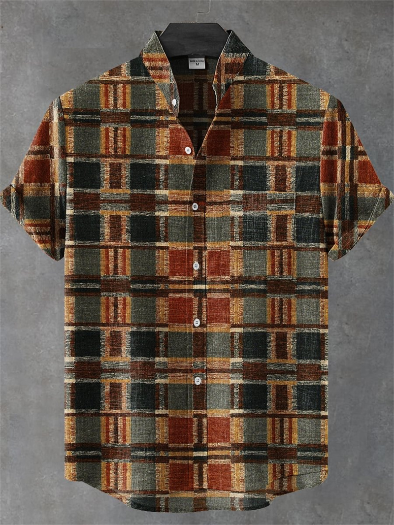 Men's Short Sleeve Shirt Vinta - Men'S Ethnic Fashion Trends 리뷰 및 가격