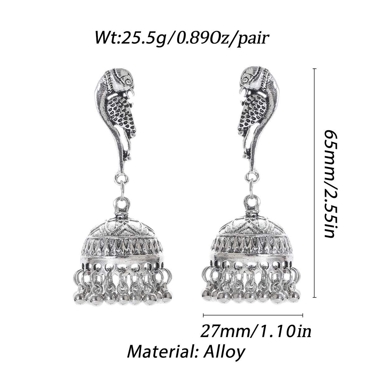 Ethnic Silver Color Peacock Be - Ethnic Fashion For Ladies 리뷰 및 가격