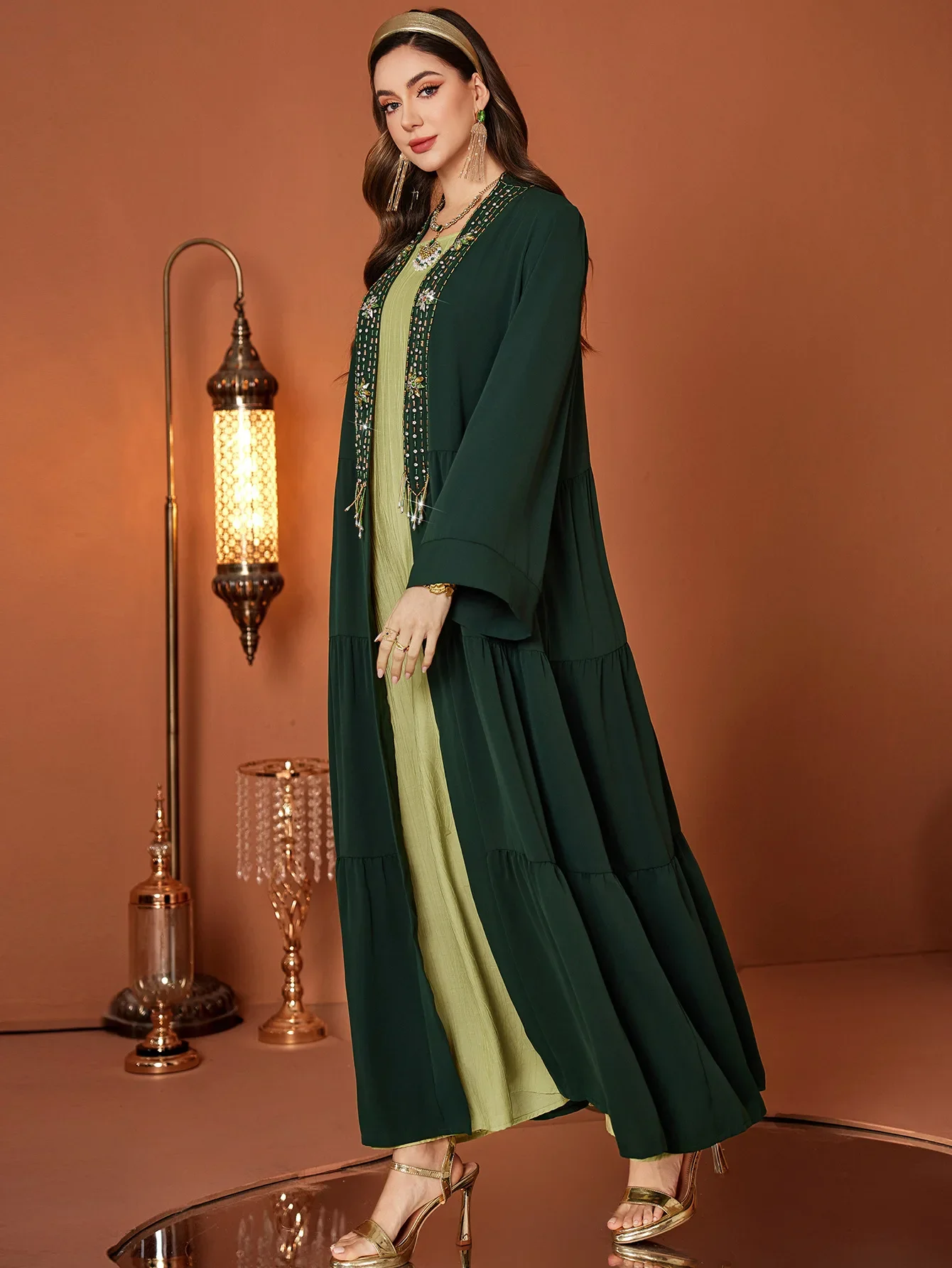 Eid Open Women Abaya gorgeous  - Jalabiya Women Arabic 리뷰 및 가격