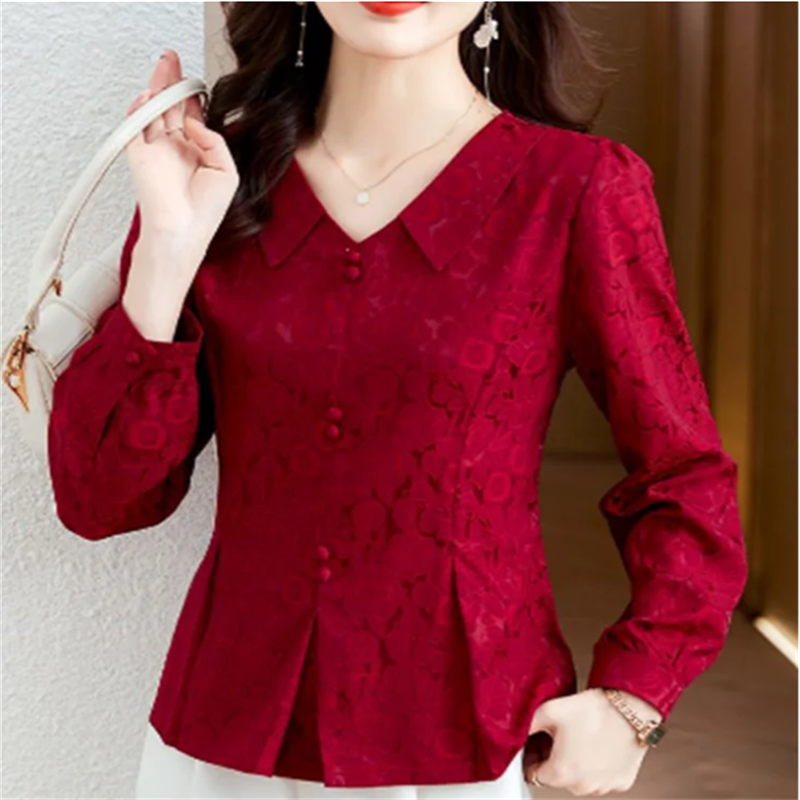 Retro Women's Shirt Jacquard S - Thai Silk Blouse 리뷰 및 가격