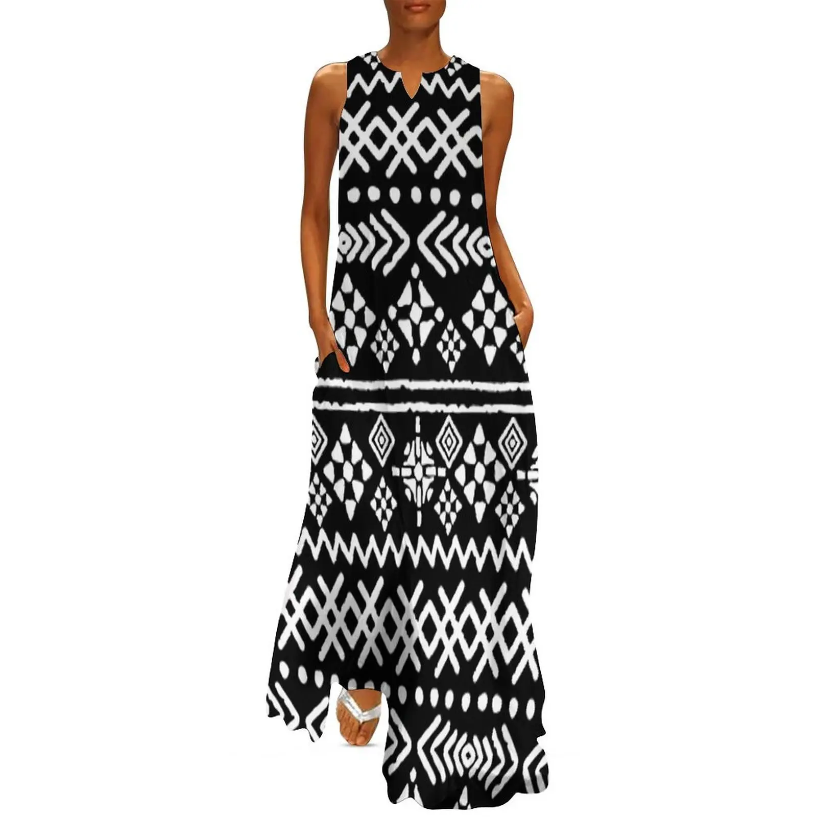 Vintage Ethnic Long Dress Red  - Ethnic Fashion For Ladies 리뷰 및 가격