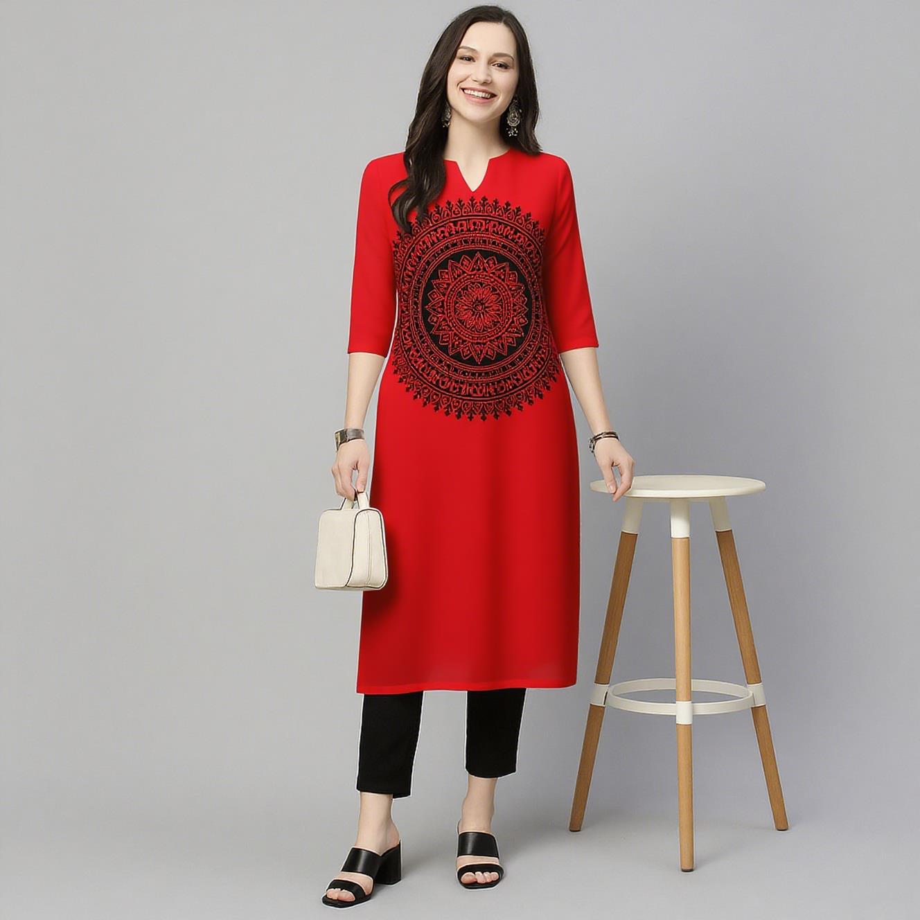Muslim Kurt Flowers Women's Fa - Ethnic Fashion Kurtis 리뷰 및 가격