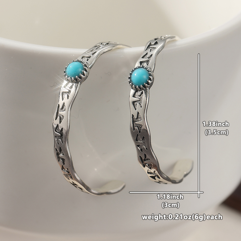 Ethnic Silver Color Blue Stone - Ethnic Fashion Wear 리뷰 및 가격
