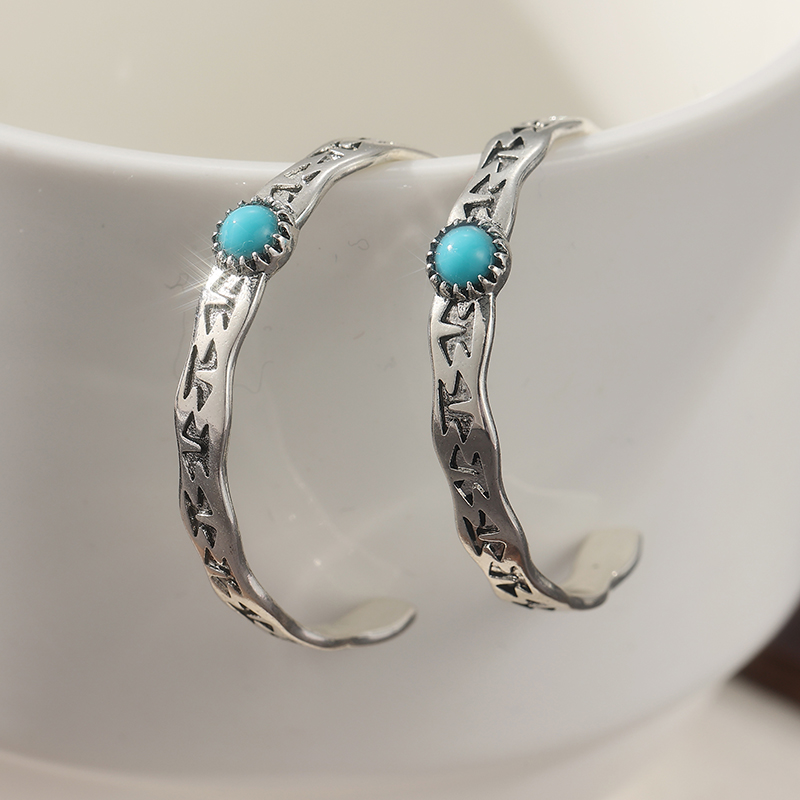 Ethnic Silver Color Blue Stone - Ethnic Fashion Wear 리뷰 및 가격