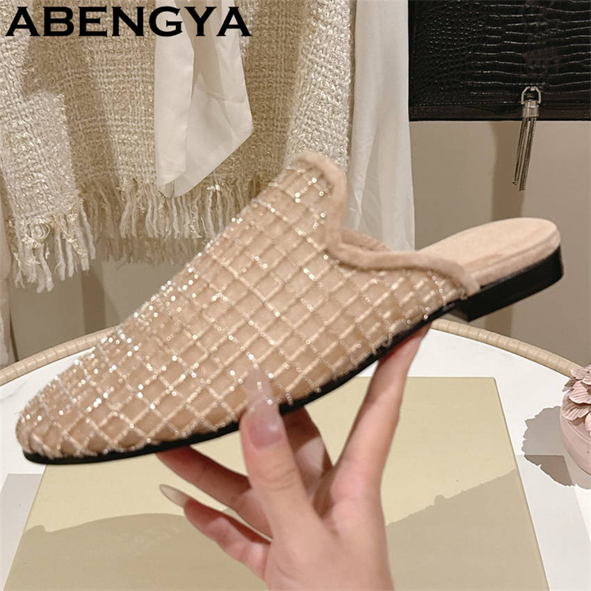 Shiny Lace Mesh Round Toe Flat - Ethnic Fashion Walk 리뷰 및 가격