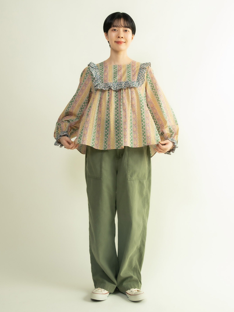 Sweet Floral Print Shirt with  - Ethnic Fashion Brand 리뷰 및 가격