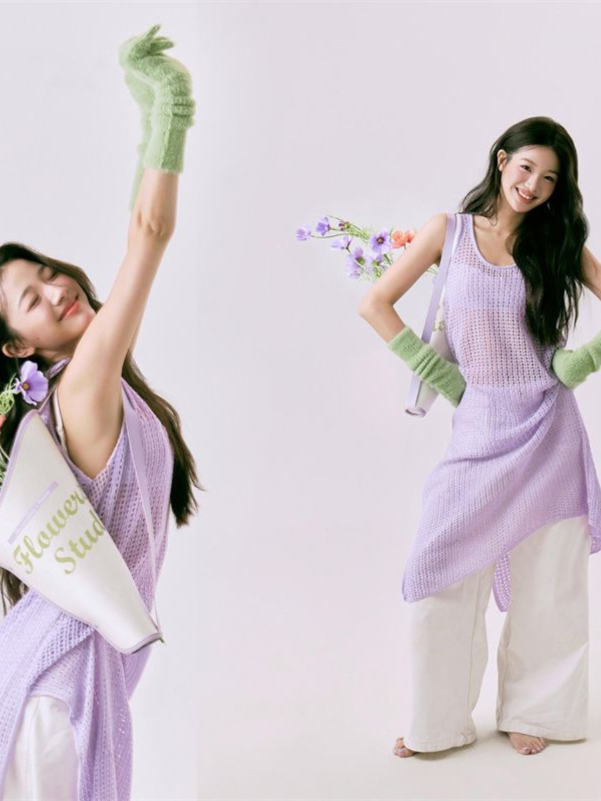 Romantic Spring  Flower Print  - Ethnic Fashion Studio 리뷰 및 가격