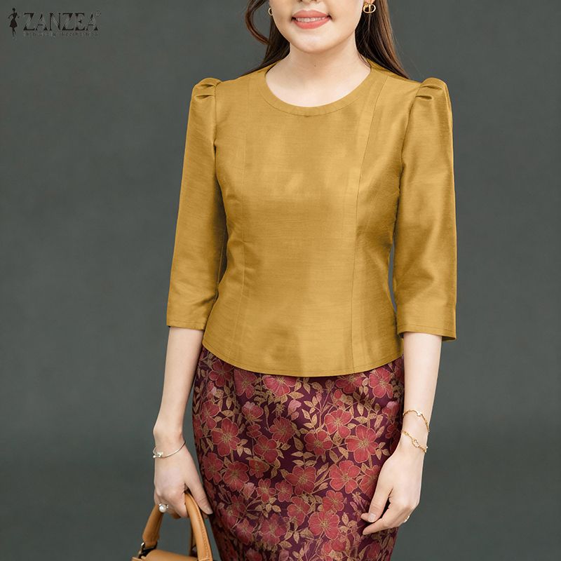 ZANZEA Women's Elegant Satin B - Thai Silk Blouse 리뷰 및 가격