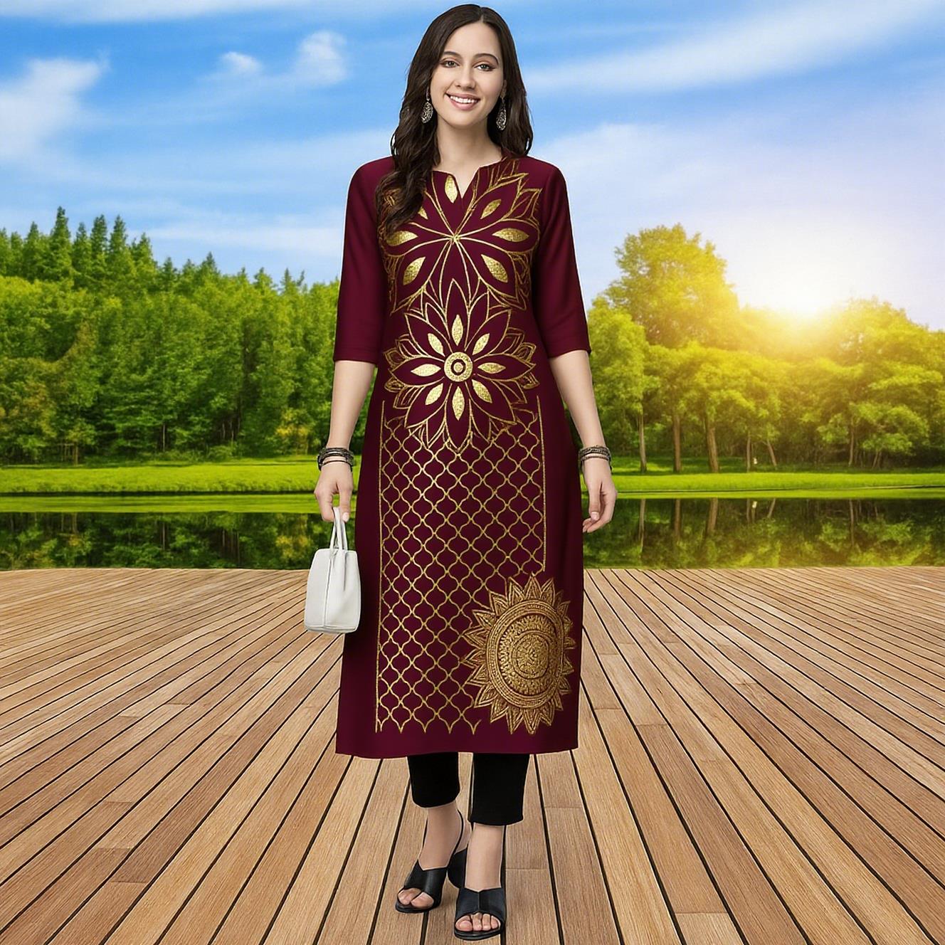Muslim Kurtta Women's Fashiona - Ethnic Fashion Kurtis 리뷰 및 가격