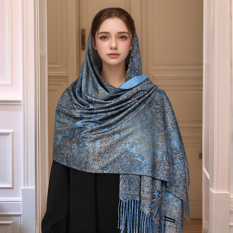 Luxury Paisley Pashmina Shawl  - Ethnic Fashion Design 리뷰 및 가격