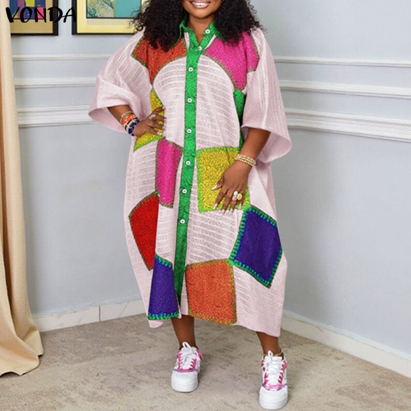 Plus Size 5XL VONDA Bohemian L - Ethnic Gown 리뷰 및 가격