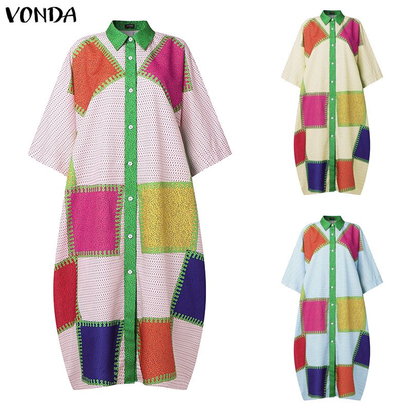 Plus Size 5XL VONDA Bohemian L - Ethnic Gown 리뷰 및 가격