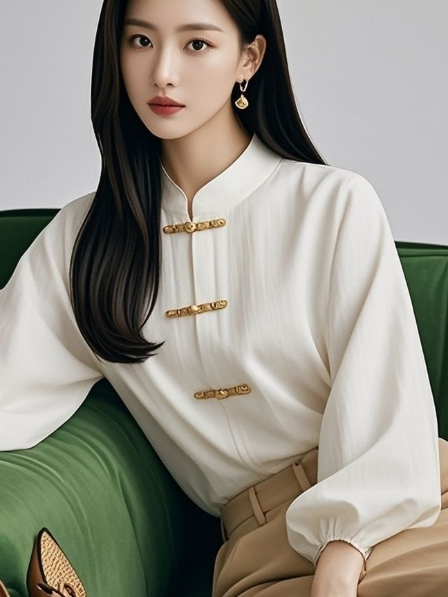 Red Chinese Style Shirt Women' - Ethnic Wear In Fashion 리뷰 및 가격