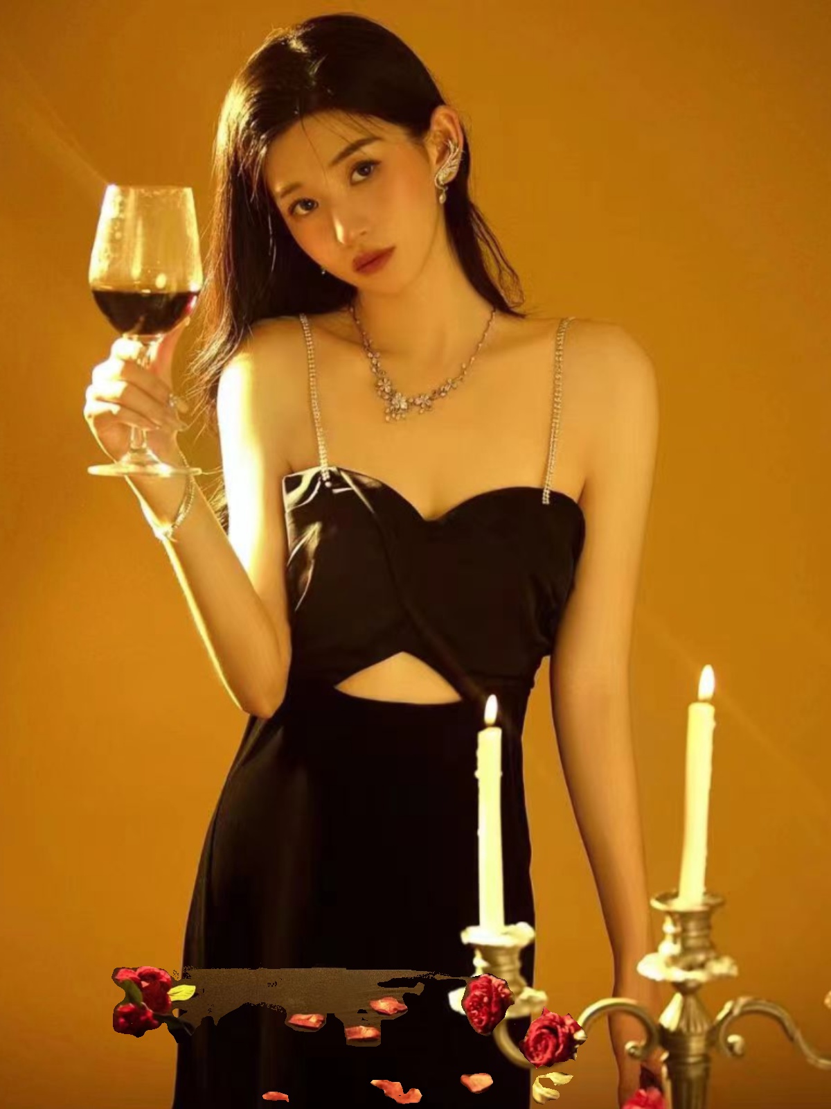 Sexy Backless Strap Dress Phot - Ethnic Fashion Studio 리뷰 및 가격
