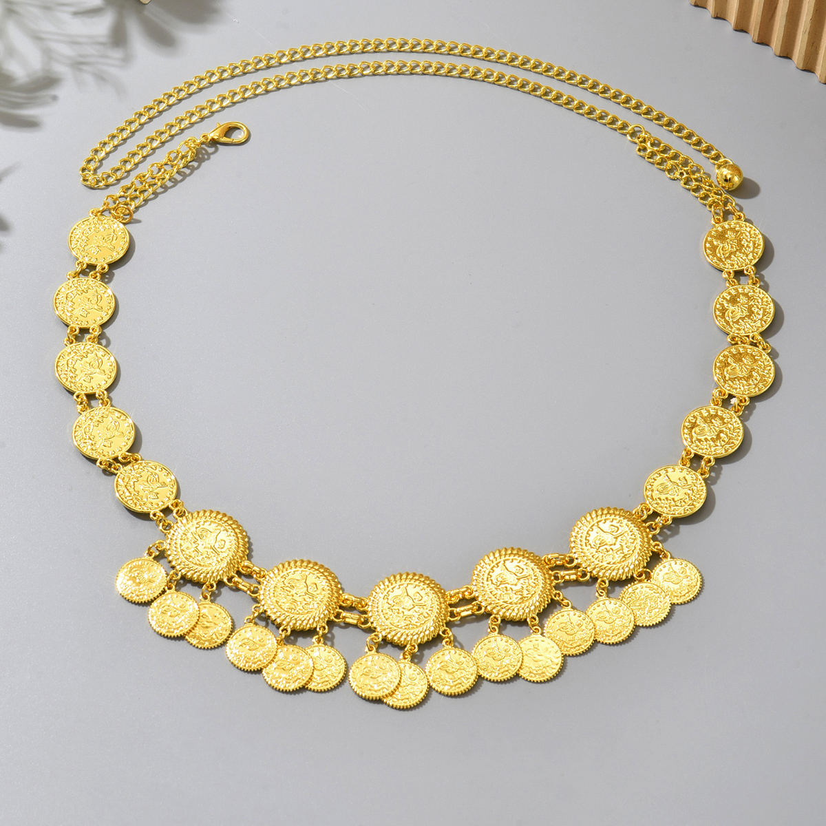 Golden Coin Pattern Bridal Bel - Ethnic Gown 리뷰 및 가격
