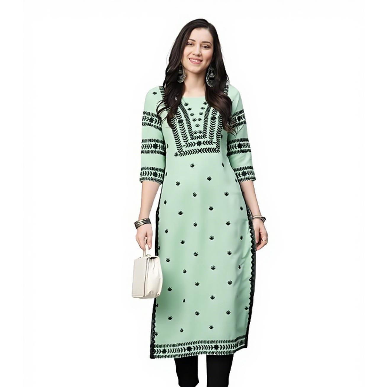 Muslim Kurt Flowers Women's Fa - Ethnic Fashion Kurtis 리뷰 및 가격