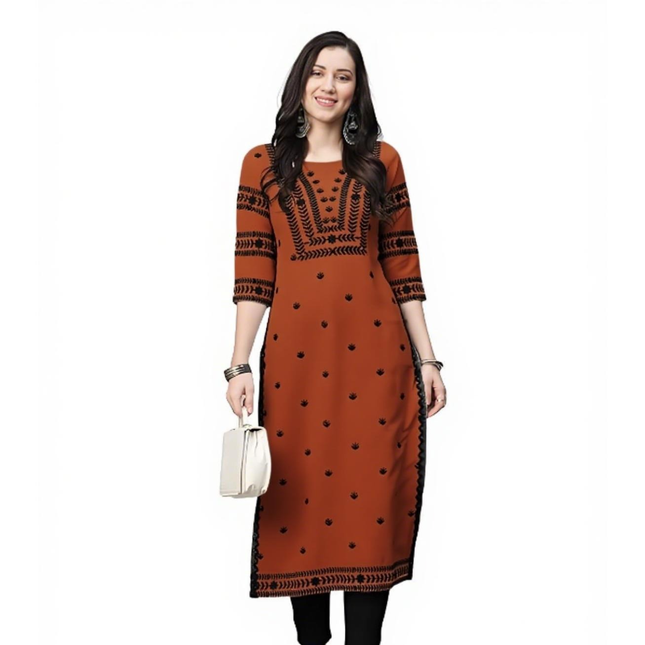Muslim Kurt Flowers Women's Fa - Ethnic Fashion Kurtis 리뷰 및 가격