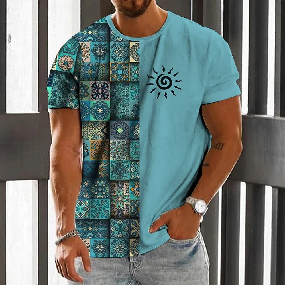 Vintage Ethnic Style Men's T-S - Men'S Ethnic Fashion Trends 리뷰 및 가격