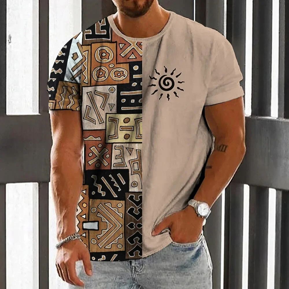 Vintage Ethnic Style Men's T-S - Men'S Ethnic Fashion Trends 리뷰 및 가격