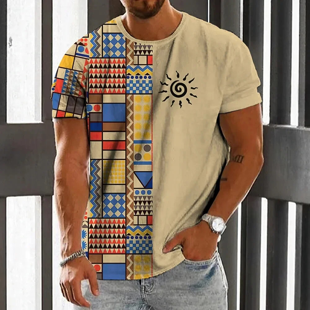 Vintage Ethnic Style Men's T-S - Men'S Ethnic Fashion Trends 리뷰 및 가격