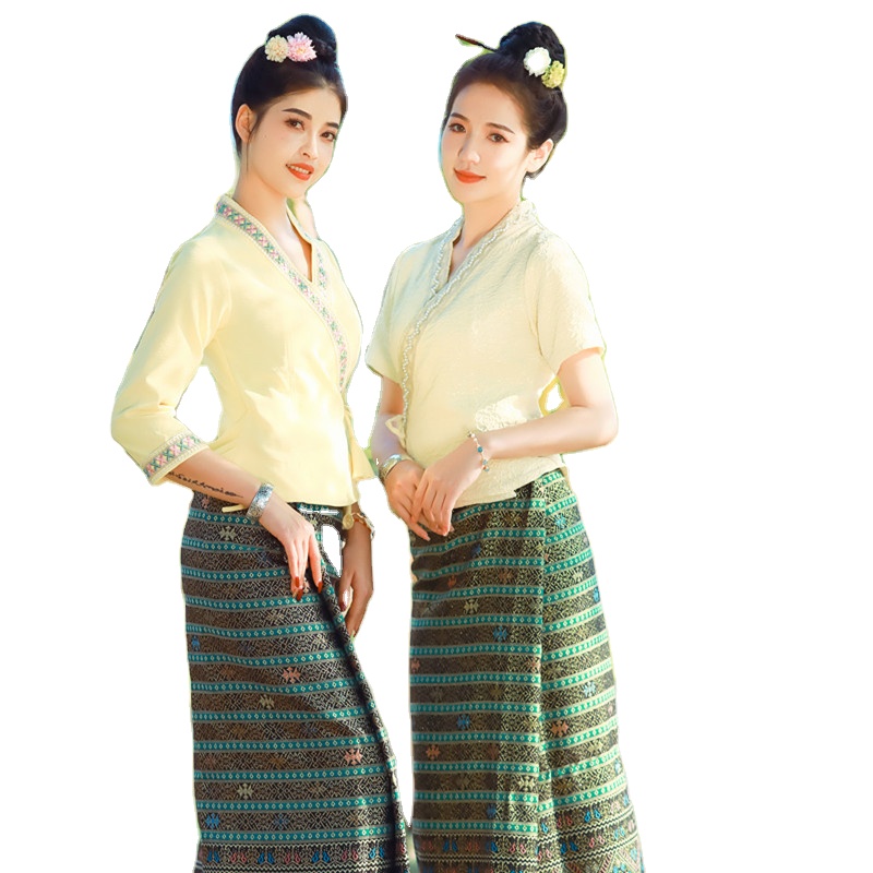 Light Yellow Thai Dai Clothing - Thai Silk Blouse 리뷰 및 가격
