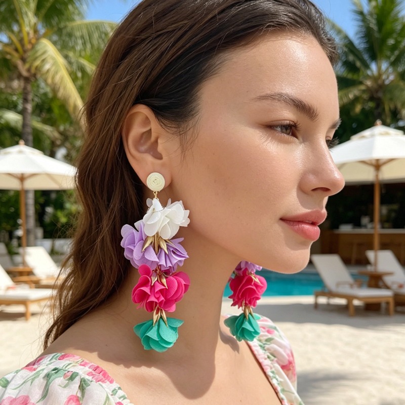 Ethnic Colorful Flower Tassel  - Ethnic Fashion Trends 2026 리뷰 및 가격