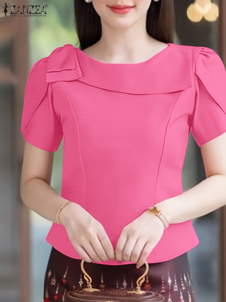 ZANZEA Elegant Short Petal Sle - Thai Silk Blouse 리뷰 및 가격
