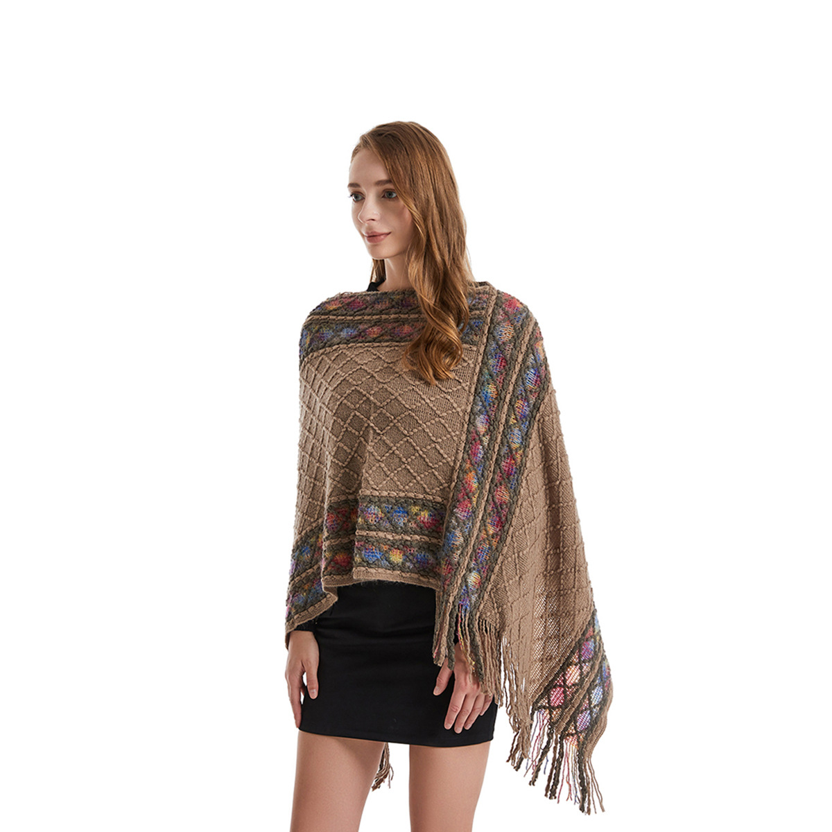 Women Spring Autumn Poncho Uni - Ethnic Fashion For Ladies 리뷰 및 가격