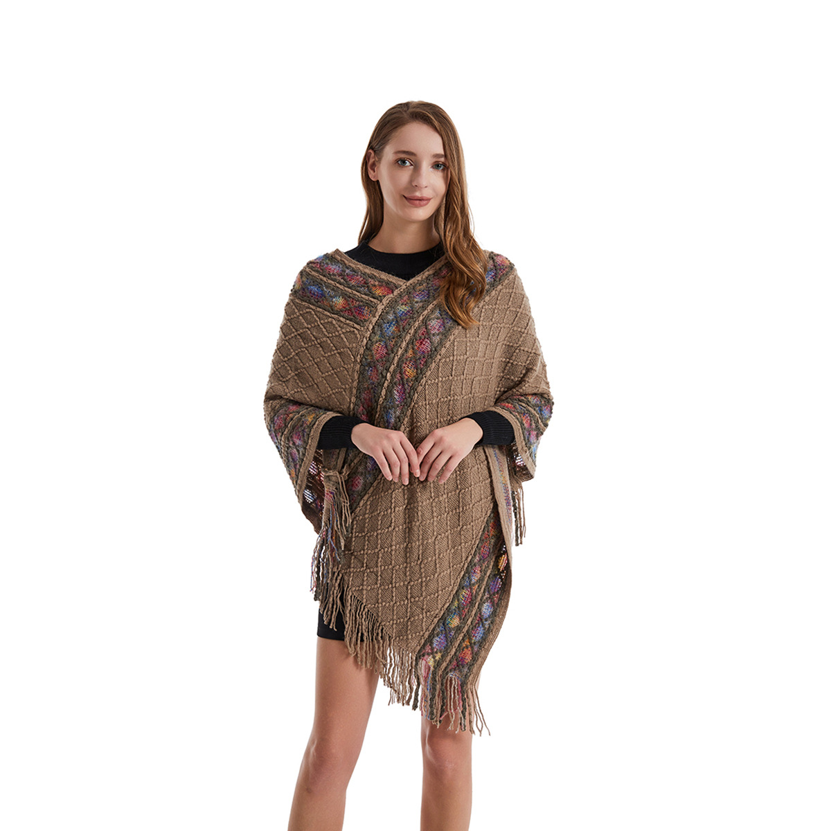Women Spring Autumn Poncho Uni - Ethnic Fashion For Ladies 리뷰 및 가격