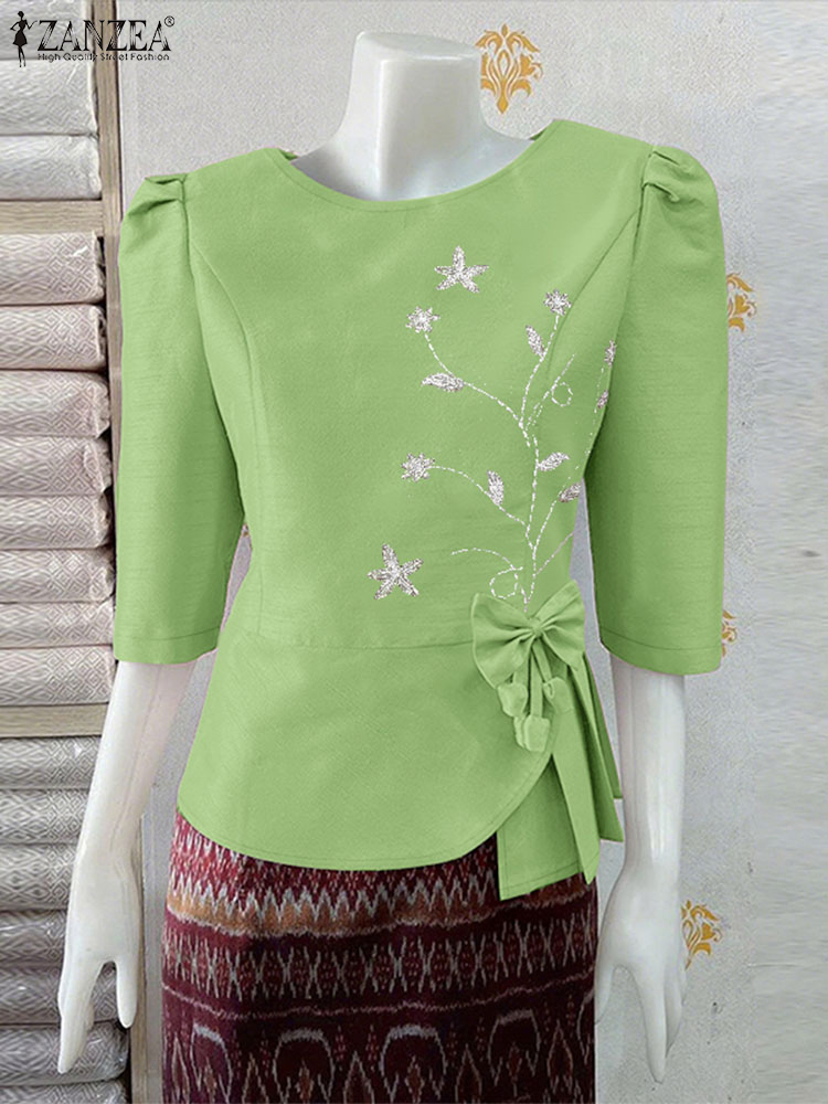 ZANZEA Elegant Asymmetrical He - Thai Silk Blouse 리뷰 및 가격