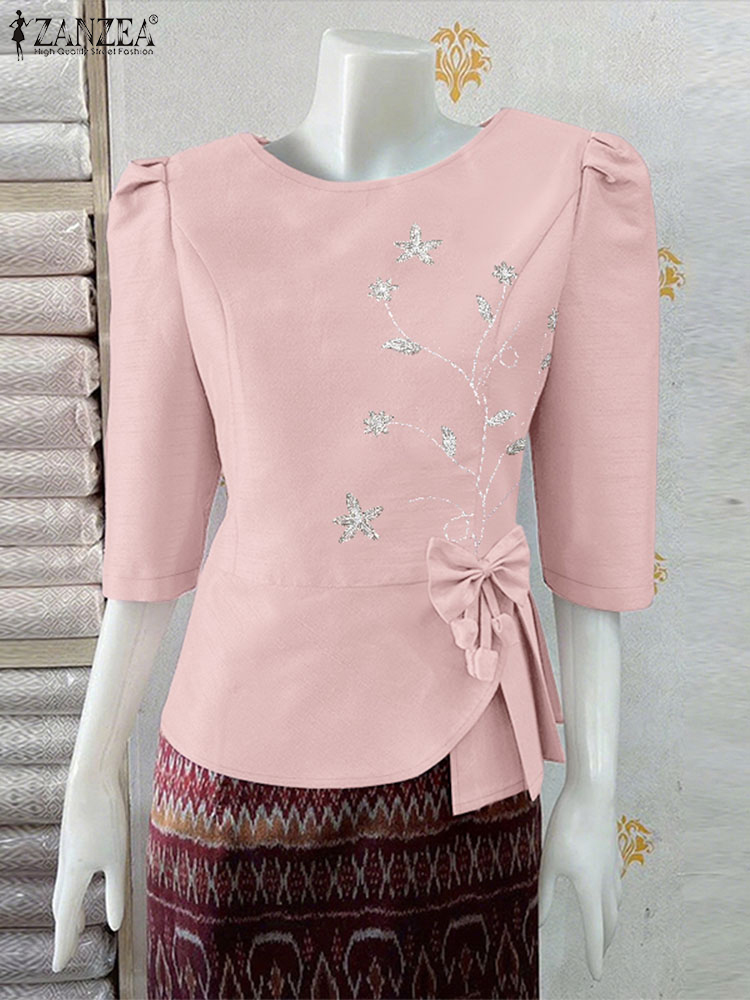 ZANZEA Elegant Asymmetrical He - Thai Silk Blouse 리뷰 및 가격