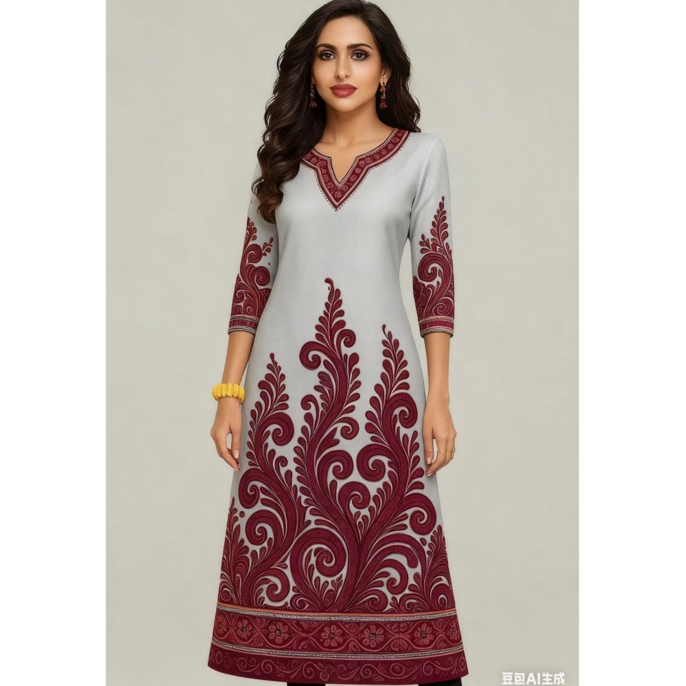 Muslim Kurt Flowers Women's Fa - Ethnic Fashion Kurtis 리뷰 및 가격