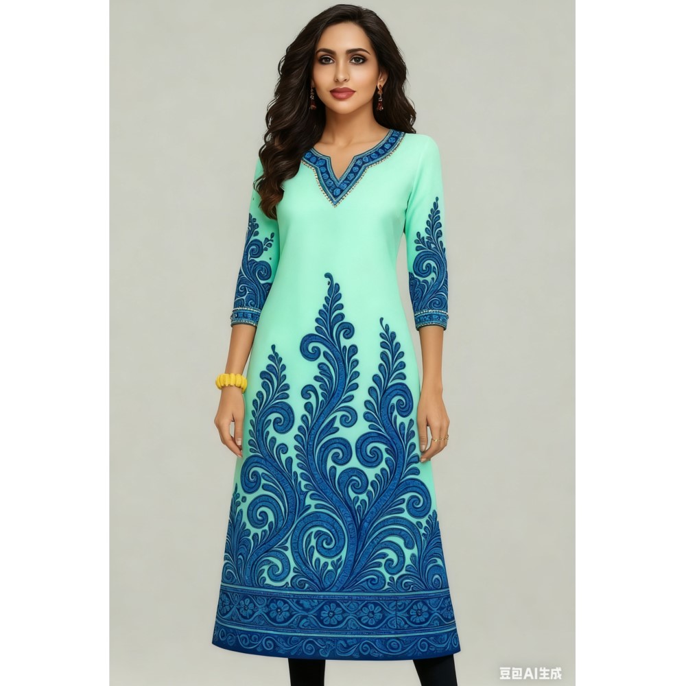 Muslim Kurt Flowers Women's Fa - Ethnic Fashion Kurtis 리뷰 및 가격