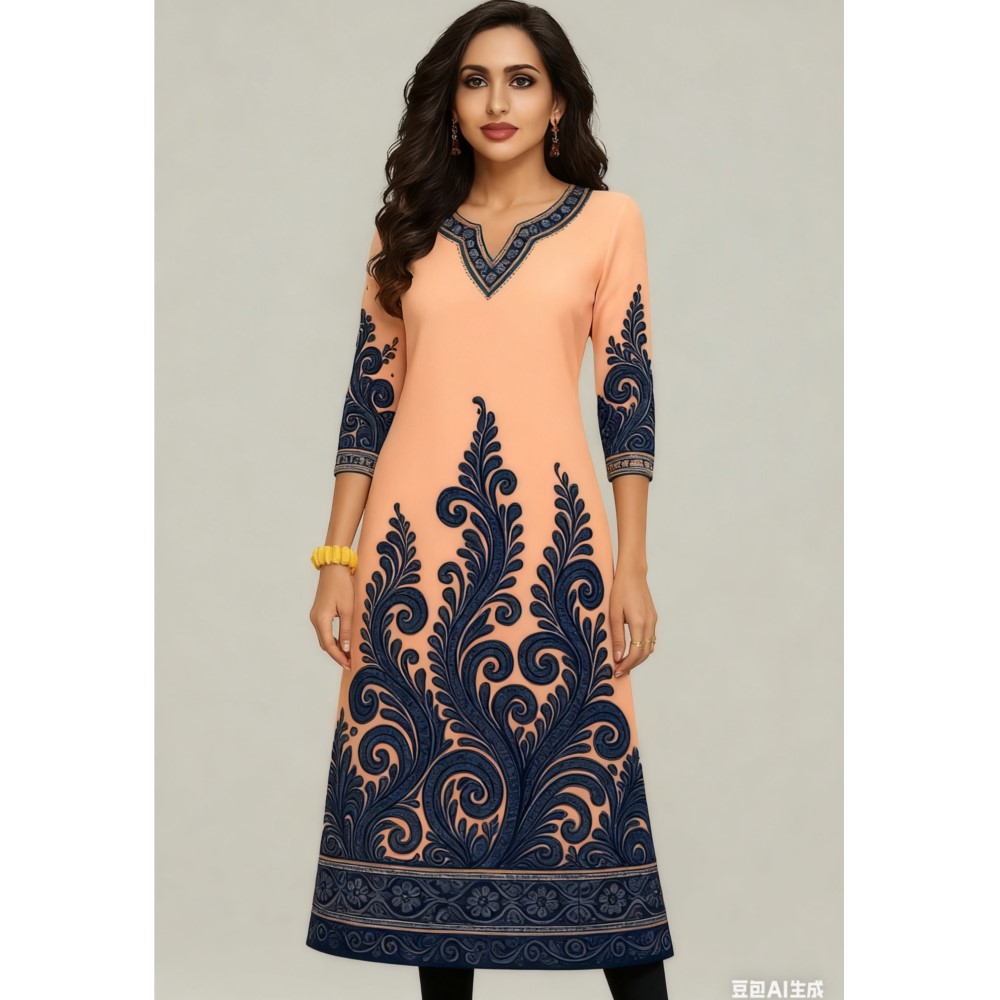 Muslim Kurt Flowers Women's Fa - Ethnic Fashion Kurtis 리뷰 및 가격