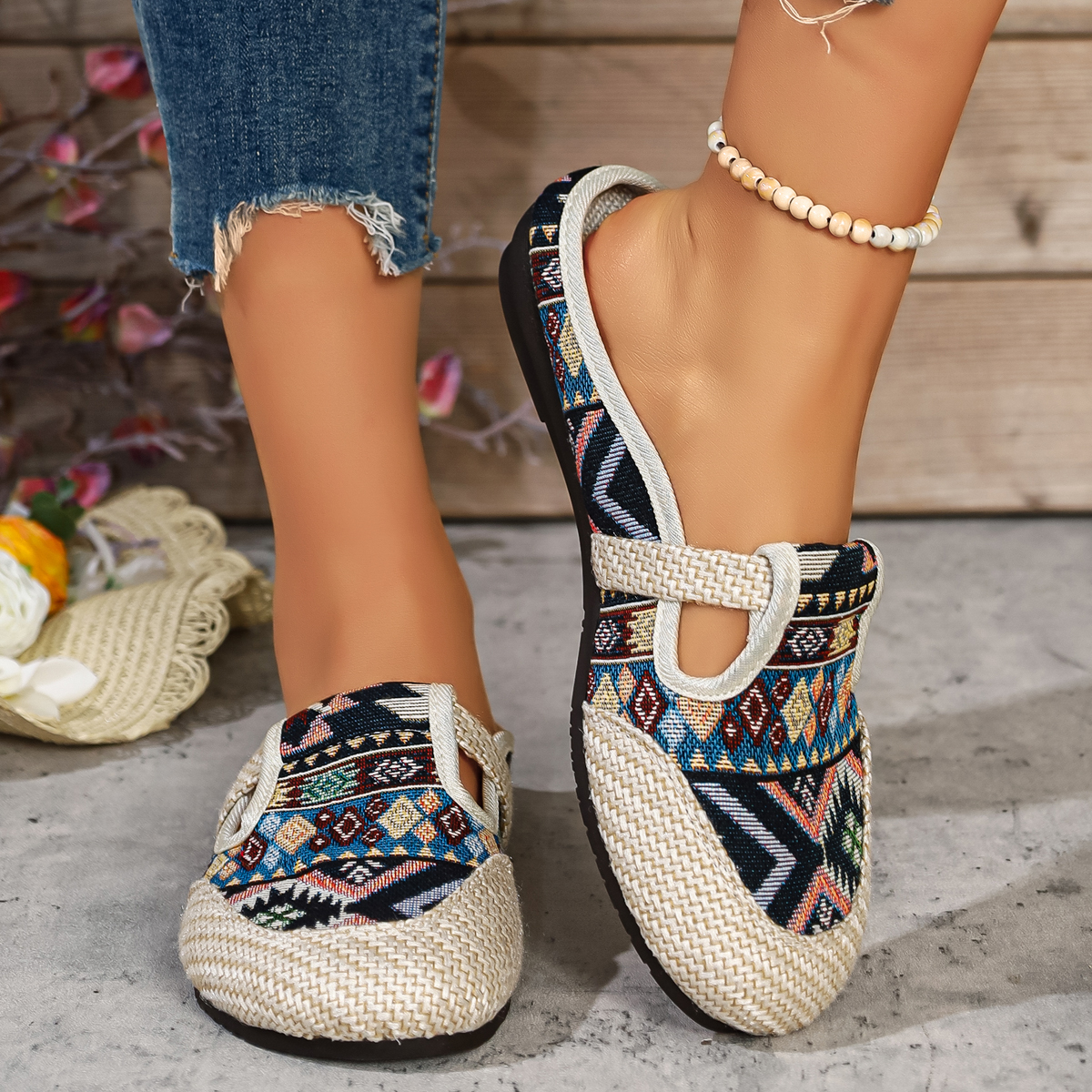 Women Ethnic Style Slippers Fa - Ethnic Fashion Walk 리뷰 및 가격