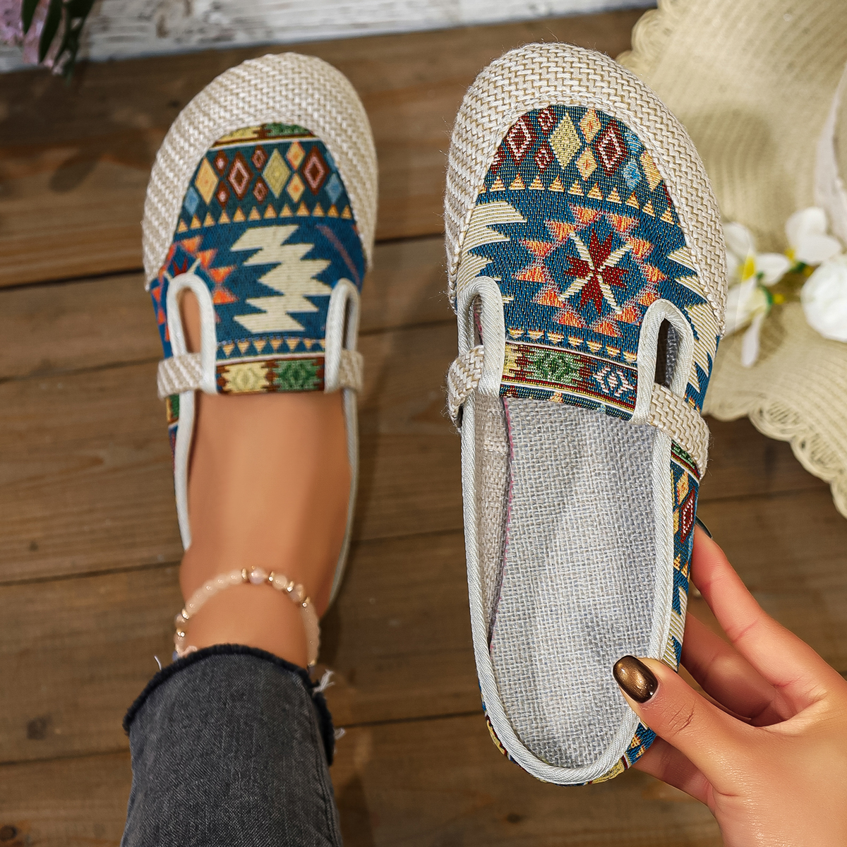Women Ethnic Style Slippers Fa - Ethnic Fashion Walk 리뷰 및 가격
